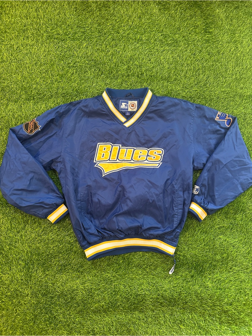 Vintage Starter NHL St Louis Blues Pullover Jacket Size XL